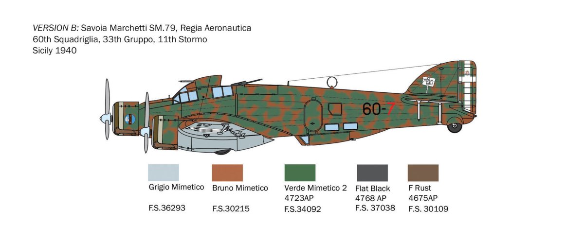 Italeri 1:72 S.M. 79 Sparviero - 1412
