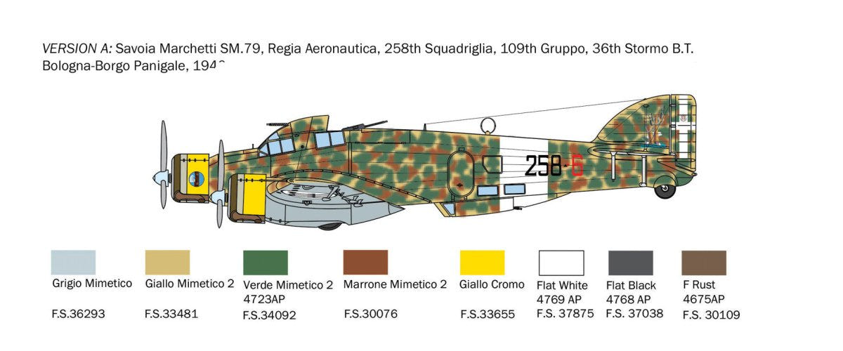 Italeri 1:72 S.M. 79 Sparviero - 1412