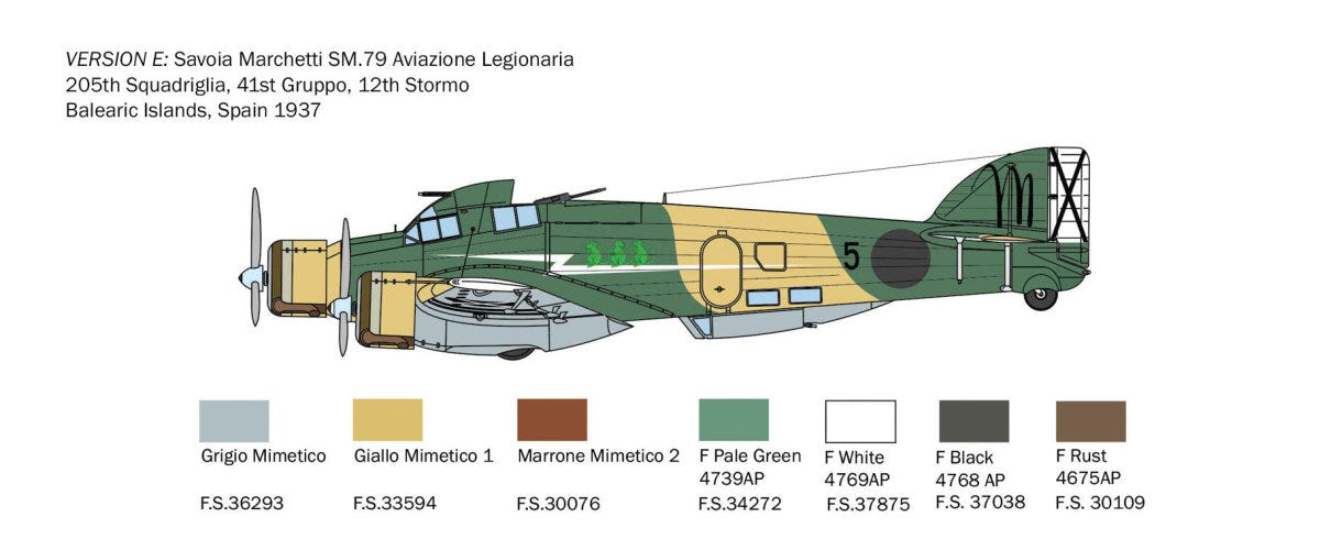 Italeri 1:72 S.M. 79 Sparviero - 1412