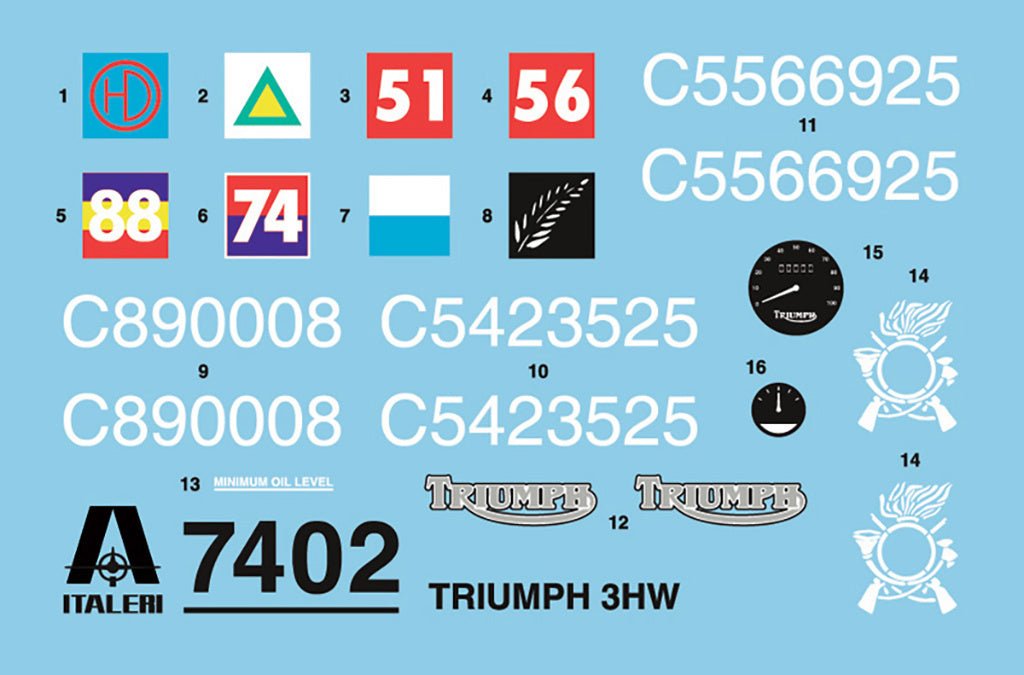 Italeri 1:9 Triumph Military 3HW Solo - 7402
