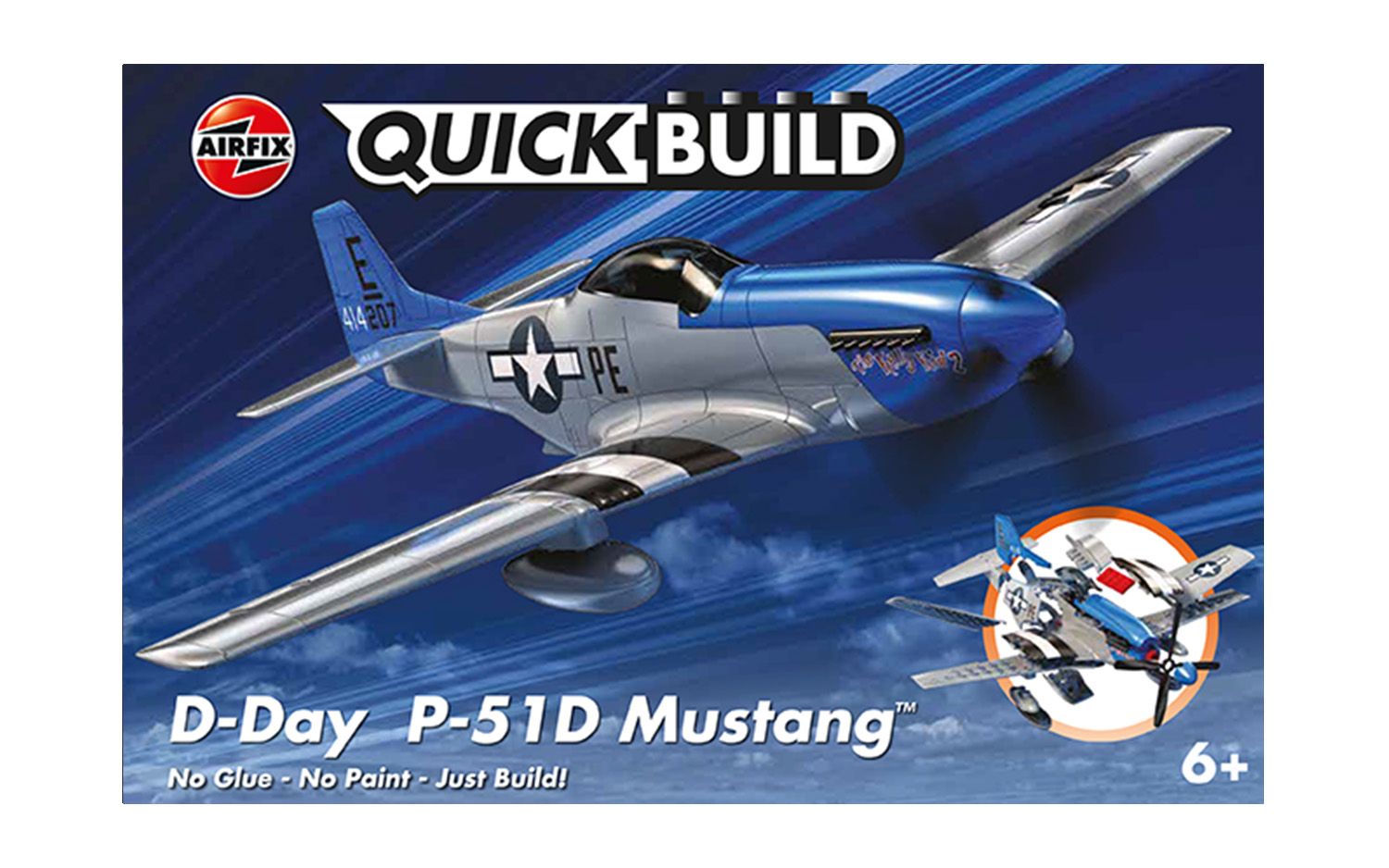 Airfix QUICKBUILD D-Day P-51D Mustang - Loaded Dice Barry Vale of Glamorgan CF64 3HD