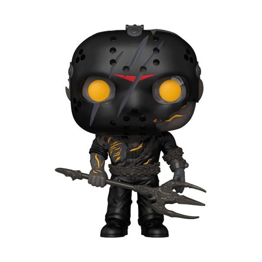 Funko POP! Games Savini Jason vinyl figure from Friday the 13th in black armour with blade