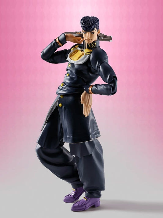 Bandai S.H.Figuarts Josuke Higashikata action figure from JoJo's Bizarre Adventure in a signature pose