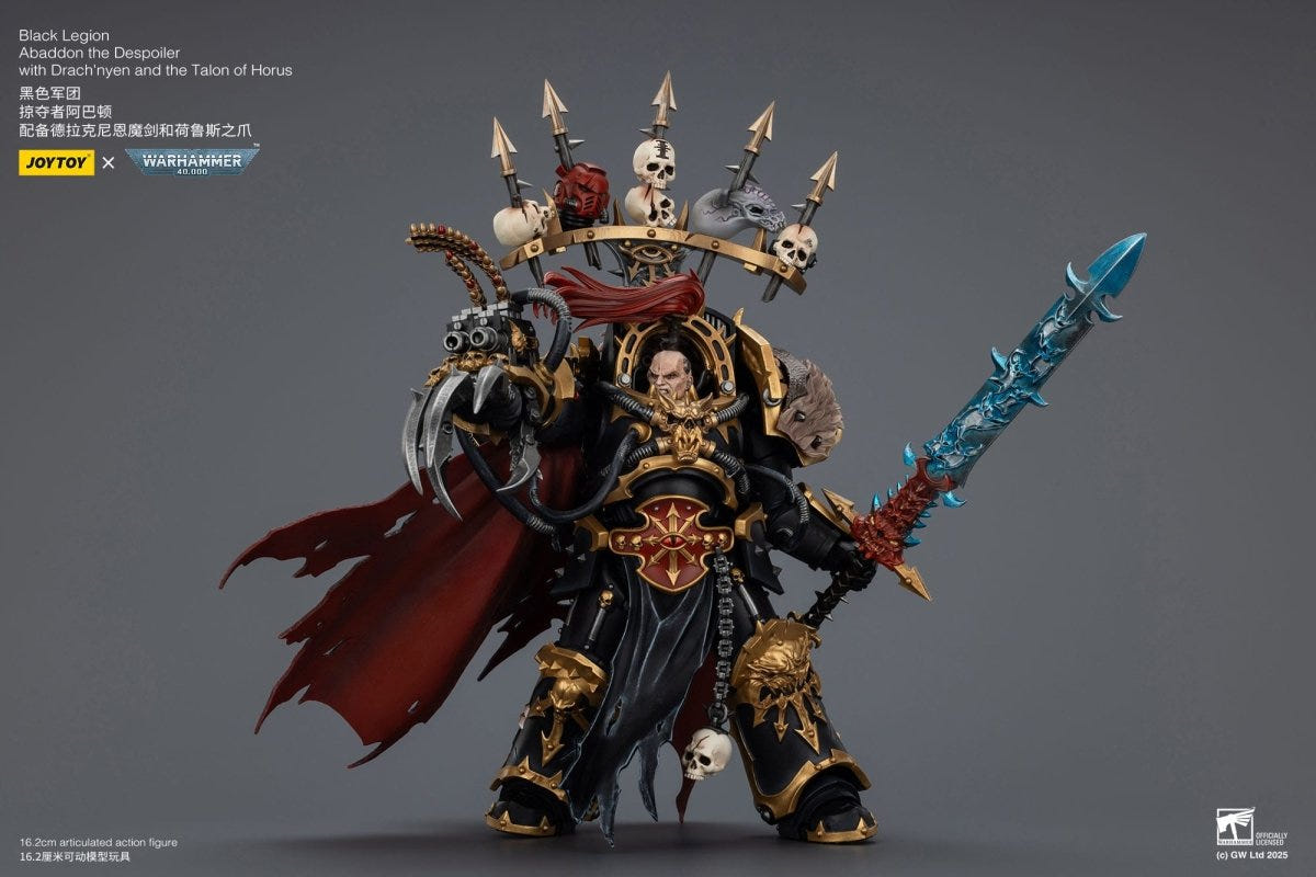 Joy Toy Warhammer 40k: Black Legion Abaddon the Despoiler with Drach'nyen and the Talo 16cm - Loaded Dice