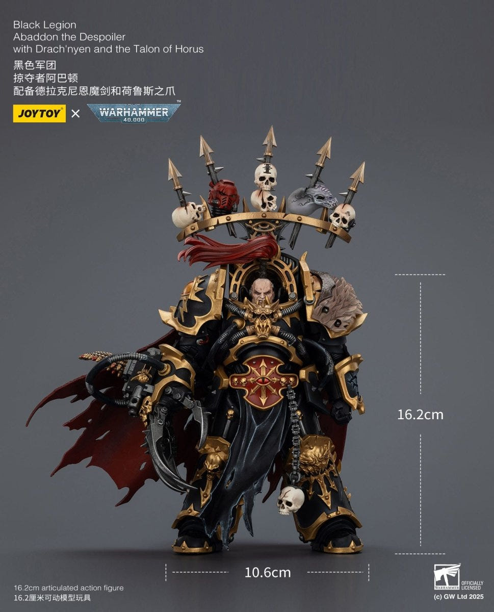 Joy Toy Warhammer 40k: Black Legion Abaddon the Despoiler with Drach'nyen and the Talo 16cm - Loaded Dice