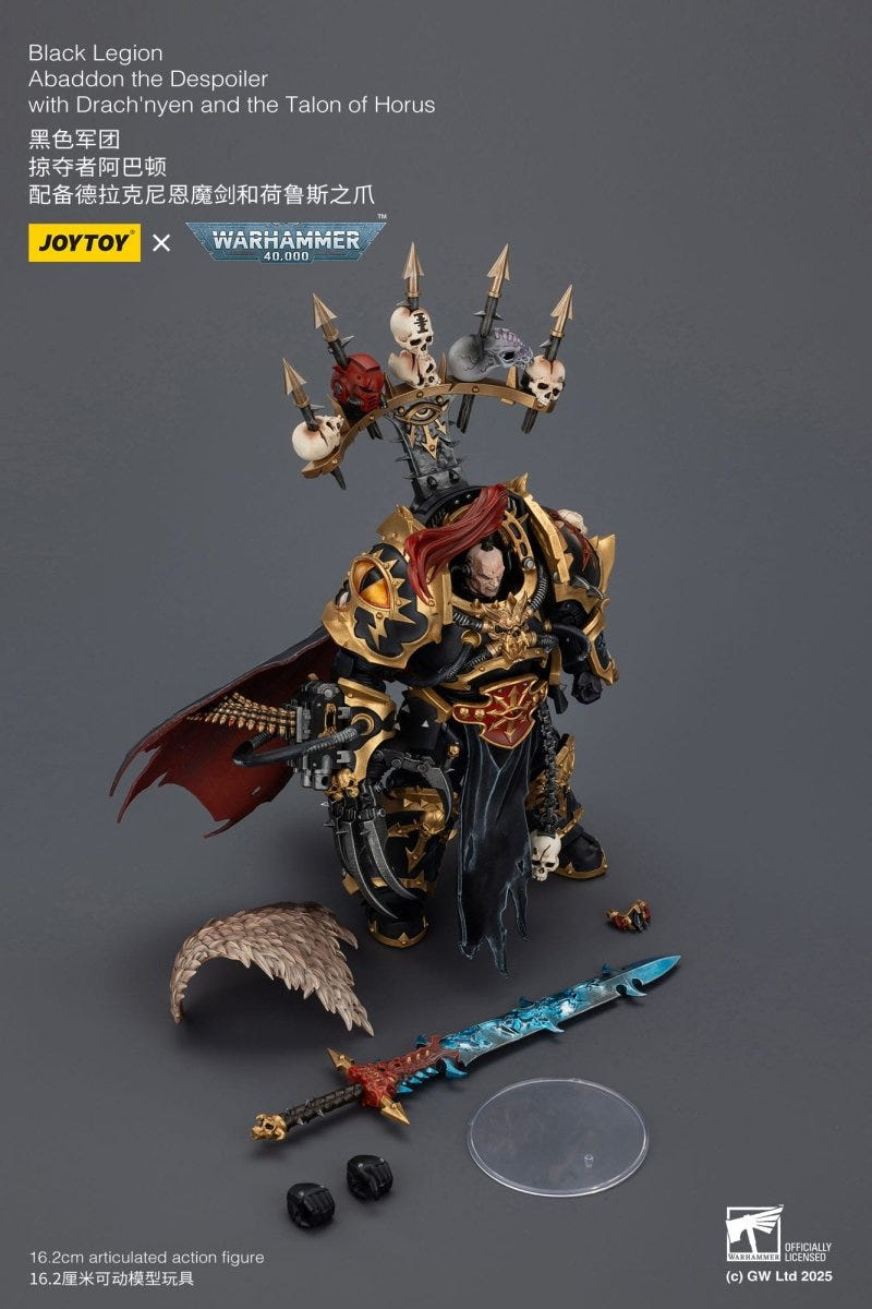 Joy Toy Warhammer 40k: Black Legion Abaddon the Despoiler with Drach'nyen and the Talo 16cm - Loaded Dice