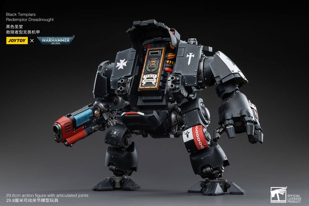 Joy Toy Redemptor Dreadnought with sarcophagus hatch opened, dark backdrop