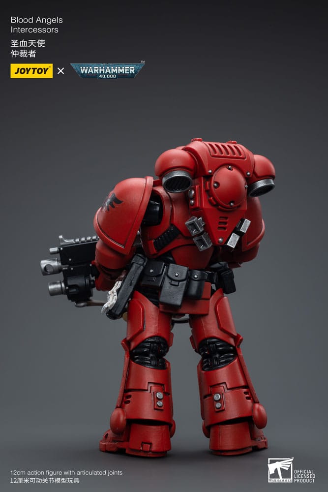 Joy Toy Blood Angels Intercessor rear three-quarter view, portrait shot