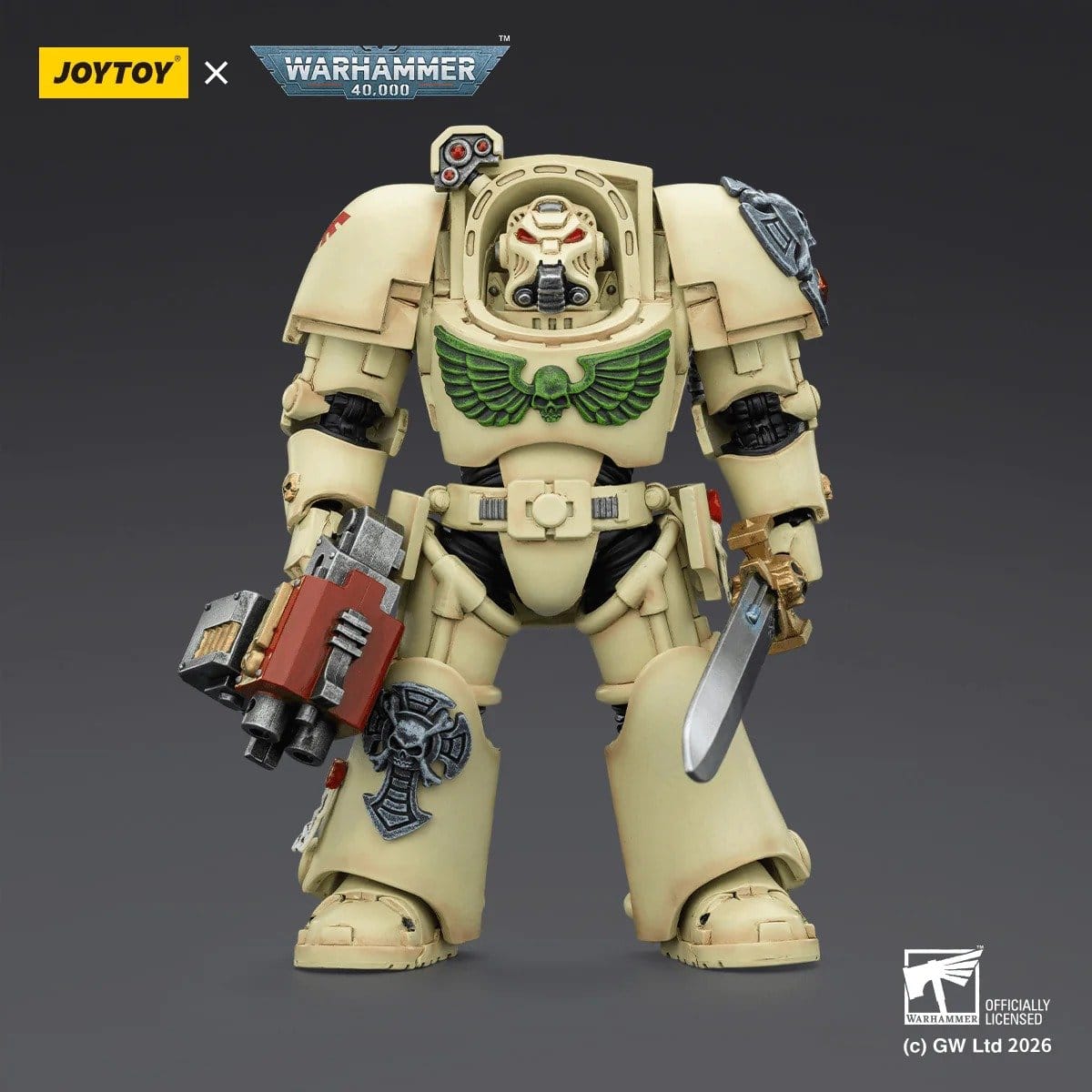 Joy Toy Warhammer 40k: Dark Angels Deathwing Terminator 1 with Power Sword and Storm Bolter 14cm - Loaded Dice