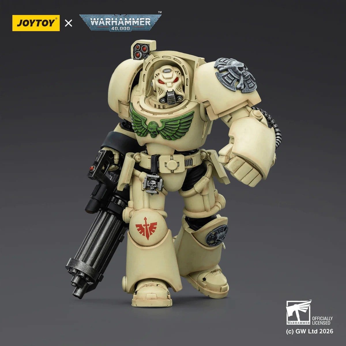 Joy Toy Warhammer 40k: Dark Angels Deathwing Terminator 3 with Power Fist and Assault Cannon 14cm - Loaded Dice