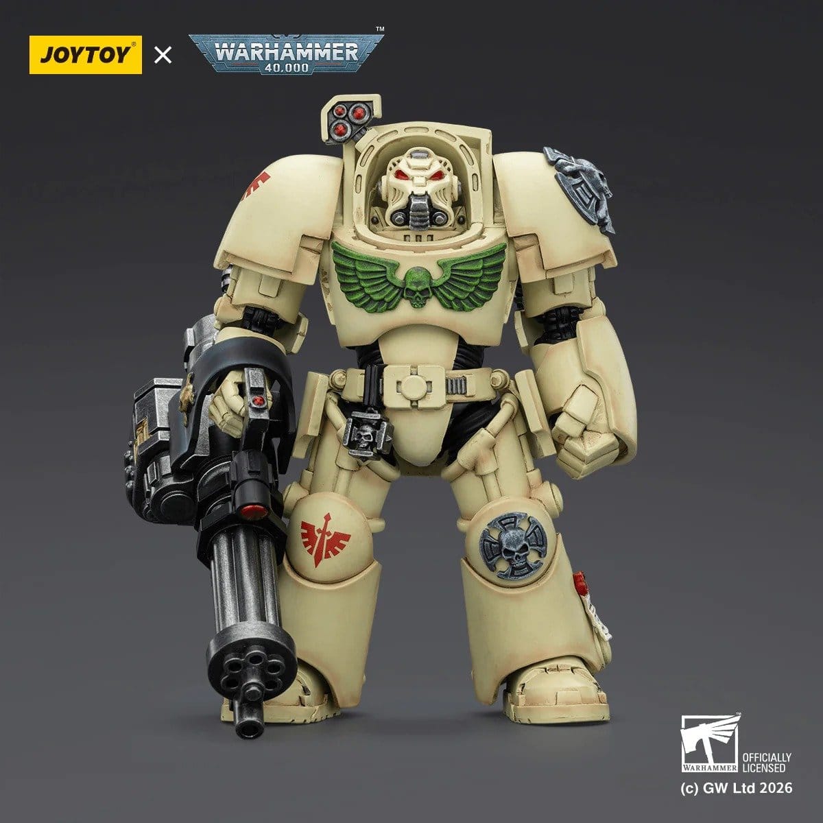 Joy Toy Warhammer 40k: Dark Angels Deathwing Terminator 3 with Power Fist and Assault Cannon 14cm - Loaded Dice