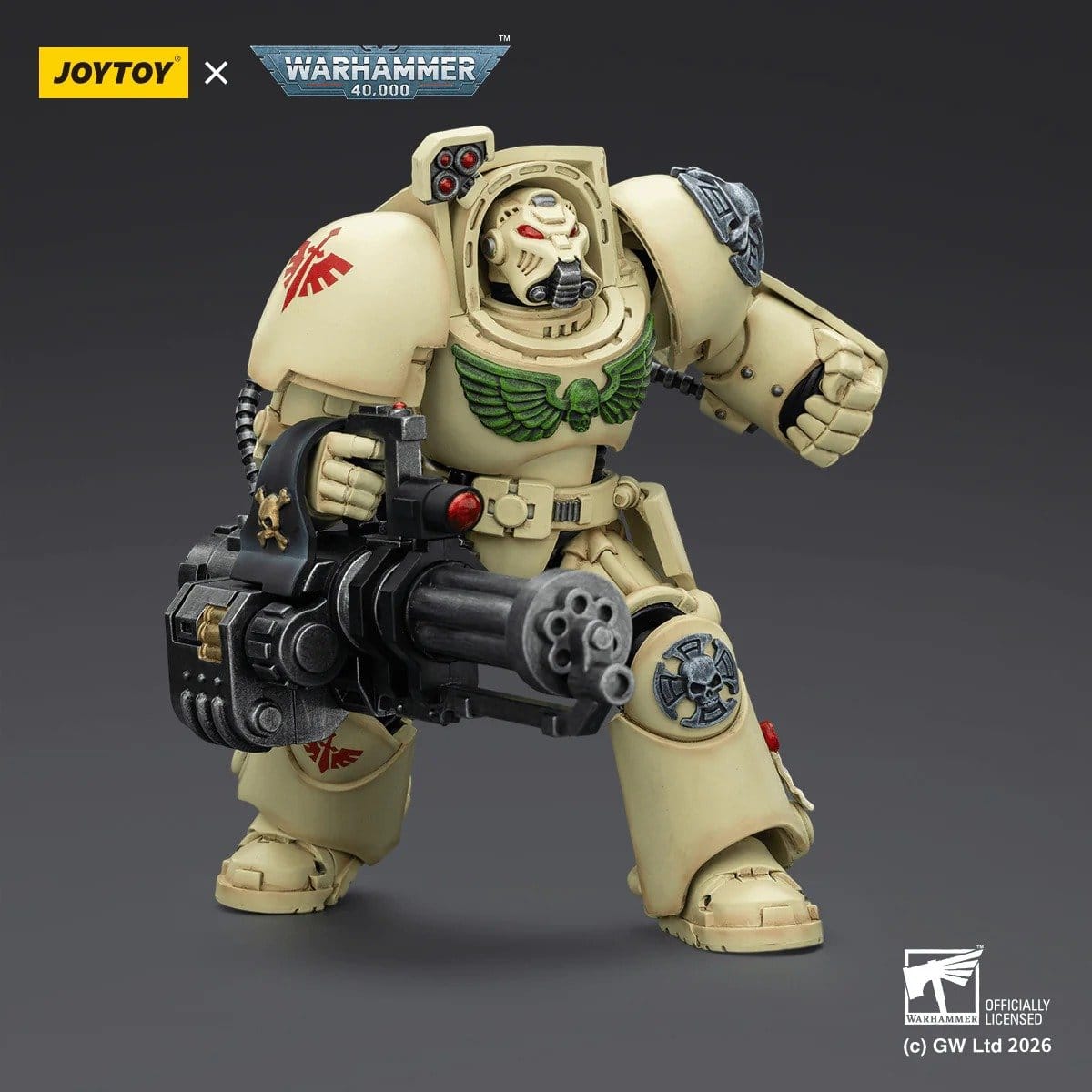 Joy Toy Warhammer 40k: Dark Angels Deathwing Terminator 3 with Power Fist and Assault Cannon 14cm - Loaded Dice