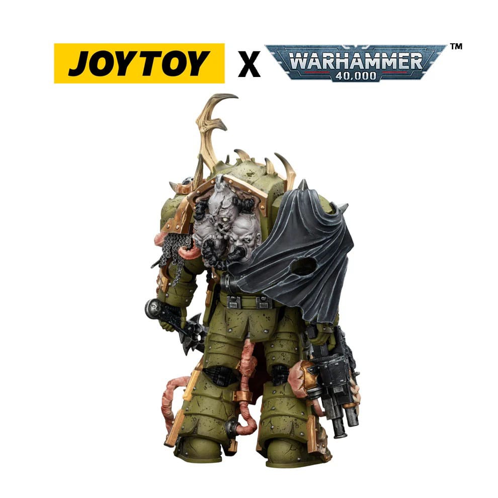 JoyToy Death Guard Blightlord Terminator figure, rear view showing tentacles and cloak