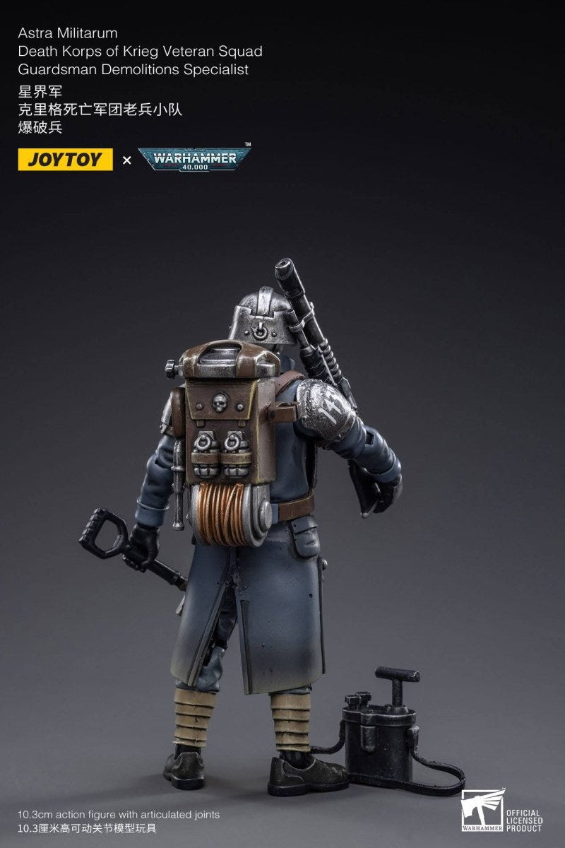 JoyToy Krieg Demolitions Specialist figure from behind with fuse bag and detonator