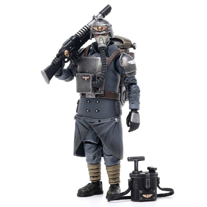 JoyToy Warhammer 40K Death Korps of Krieg Demolitions Specialist 1/18 figure with rifle and detonator
