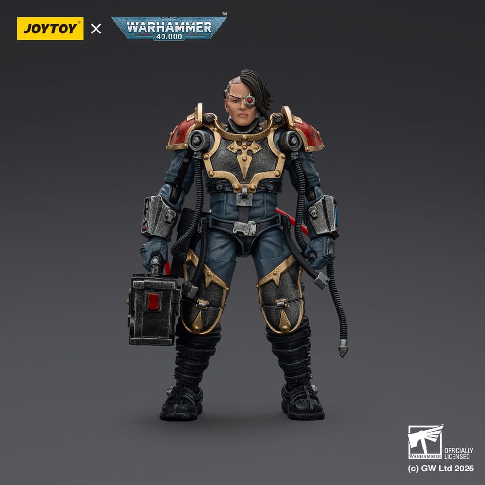 Joy Toy House Raven Knight pilot figure in blue flight suit with gold trim, front view