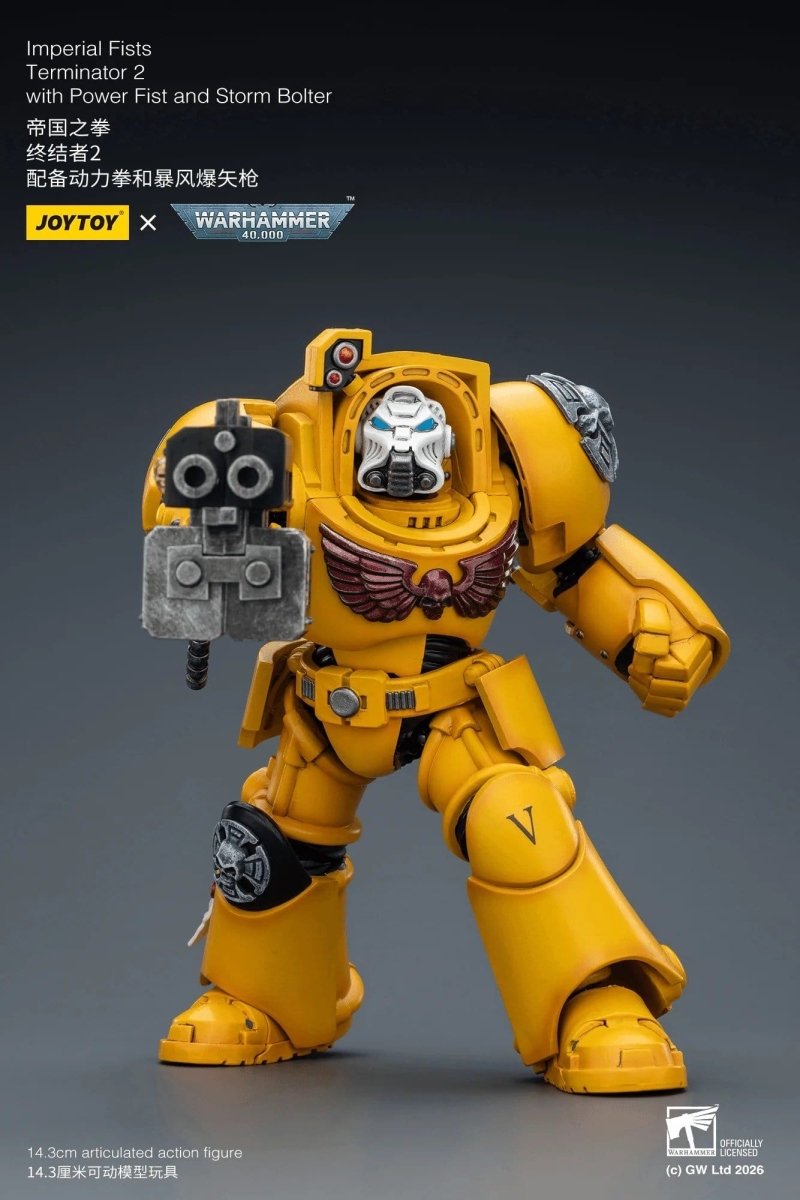 Joy Toy Warhammer 40k: Imperial Fists Terminator 2 with Power Fist and Storm Bolter 14cm - Loaded Dice