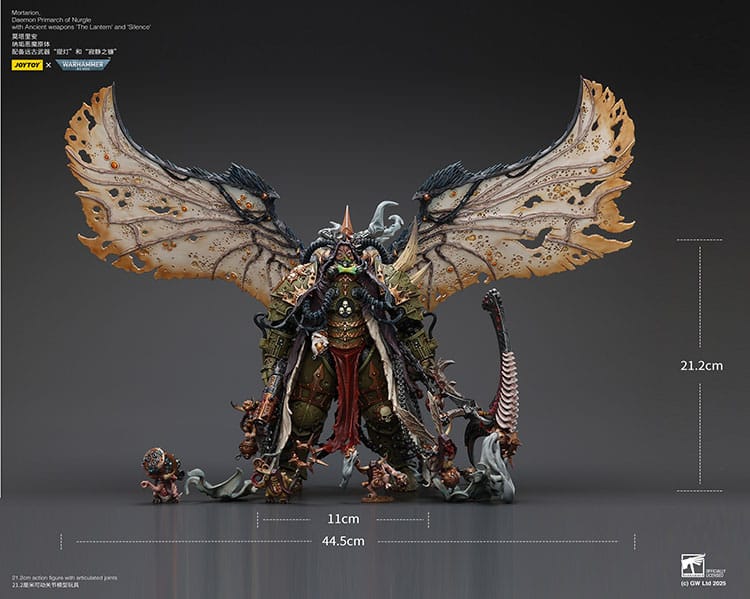 Joy Toy Warhammer 40k: Mortarion Daemon Primarch of Nurgle with Ancient weapons The Lantern and Silence 21cm - Loaded Dice