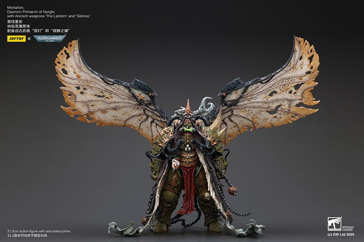 Joy Toy Warhammer 40k: Mortarion Daemon Primarch of Nurgle with Ancient weapons The Lantern and Silence 21cm - Loaded Dice
