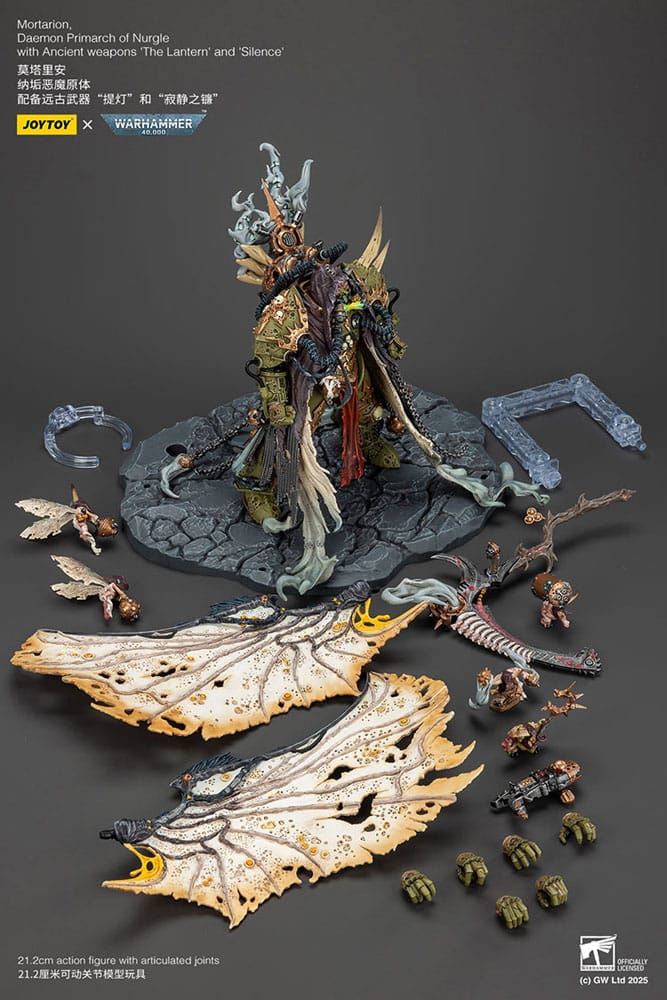 Joy Toy Warhammer 40k: Mortarion Daemon Primarch of Nurgle with Ancient weapons The Lantern and Silence 21cm - Loaded Dice