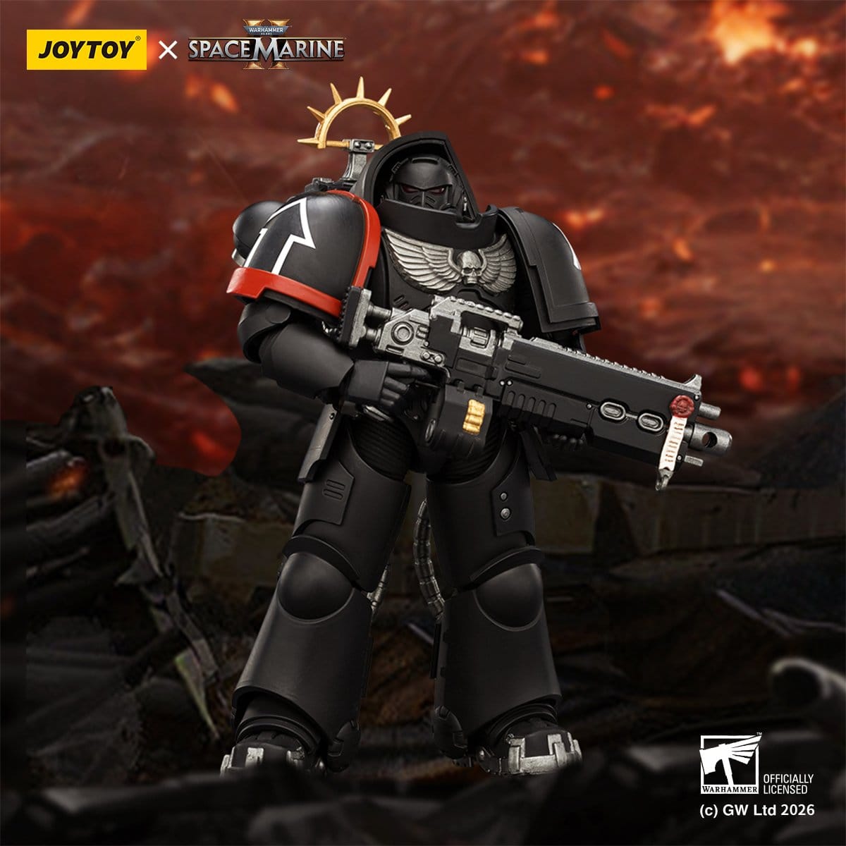 Joy Toy Warhammer 40k: Raven Guard Heavy Intercessor 13cm - Loaded Dice