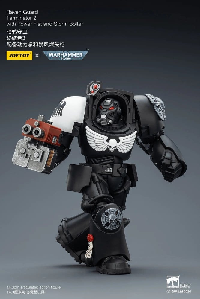 Joy Toy Warhammer 40k: Raven Guard Terminator 2 with Power Fist and Storm Bolter 14cm - Loaded Dice