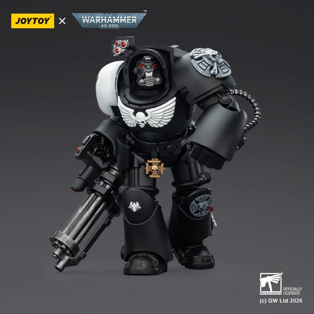 Joy Toy Warhammer 40k: Raven Guard Terminator 3 with Power Fist and Assault Cannon 14cm - Loaded Dice