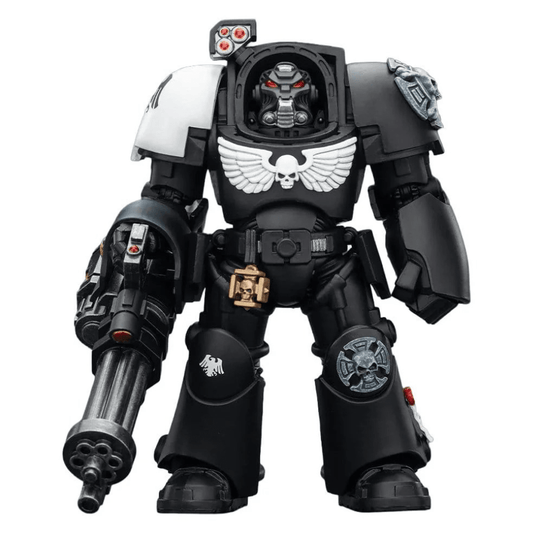 Joy Toy Warhammer 40k: Raven Guard Terminator 3 with Power Fist and Assault Cannon 14cm - Loaded Dice