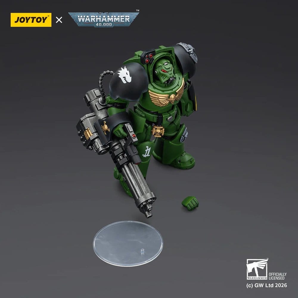 Joy Toy Warhammer 40k: Salamanders Terminator 3 with Power Fist and Assault Cannon 14cm - Loaded Dice
