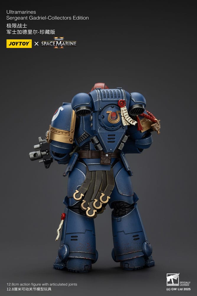 Joy Toy Sergeant Gadriel rear three-quarter view, dark backdrop