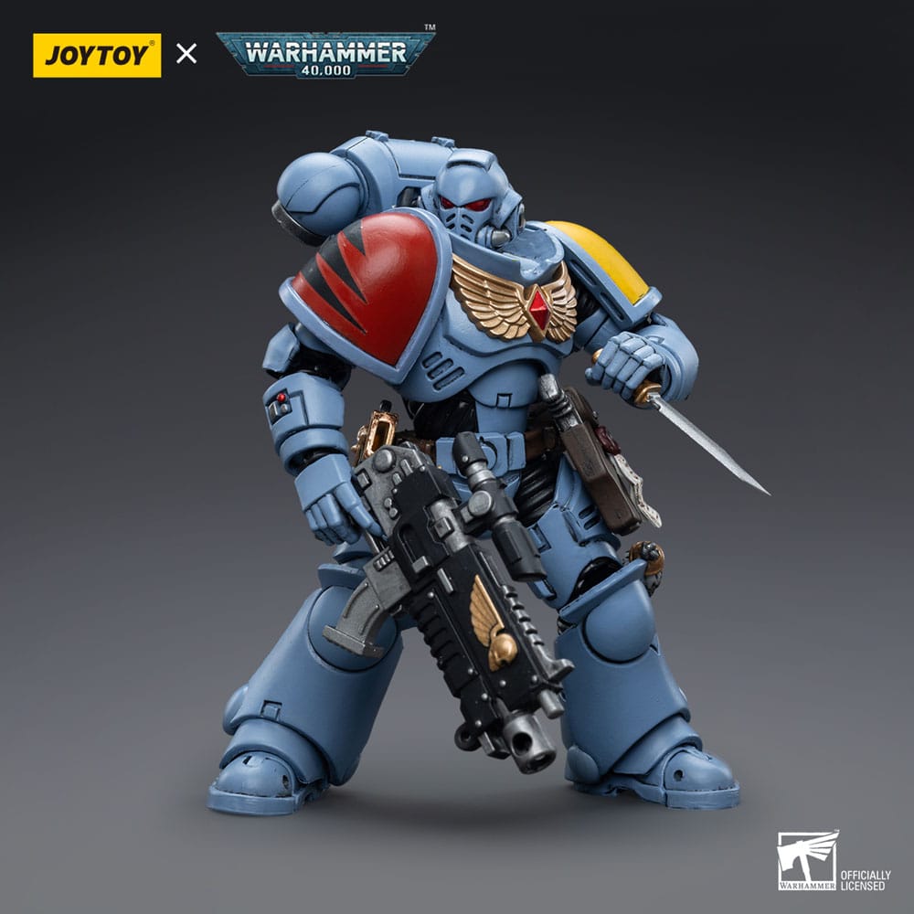 Joy Toy Space Wolves Intercessor figure holding a combat knife and lowered bolt rifle