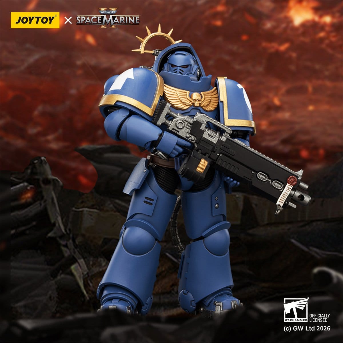 Joy Toy Warhammer 40k: Ultramarines Heavy Intercessor 13cm - Loaded Dice