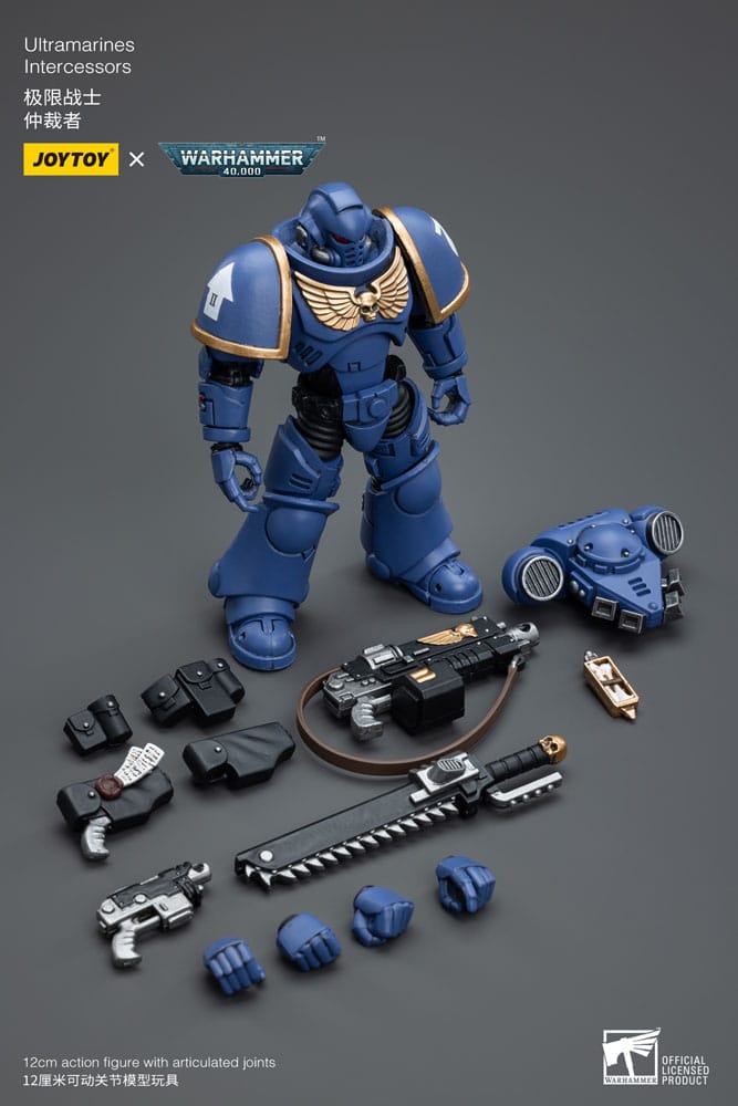 Joy Toy Warhammer 40k Ultramarines Intercessor 12cm - Loaded Dice