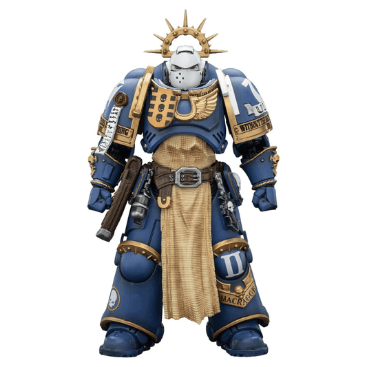 Joy Toy Warhammer 40k: Ultramarines Levantus with Power Sword, Stormshield and Bolt Pistol 13cm - Loaded Dice