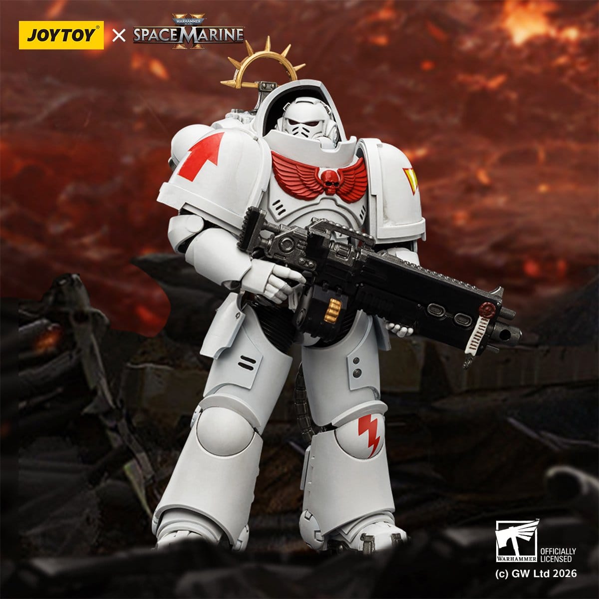 Joy Toy Warhammer 40k: White Scars Heavy Intercessor 13cm - Loaded Dice