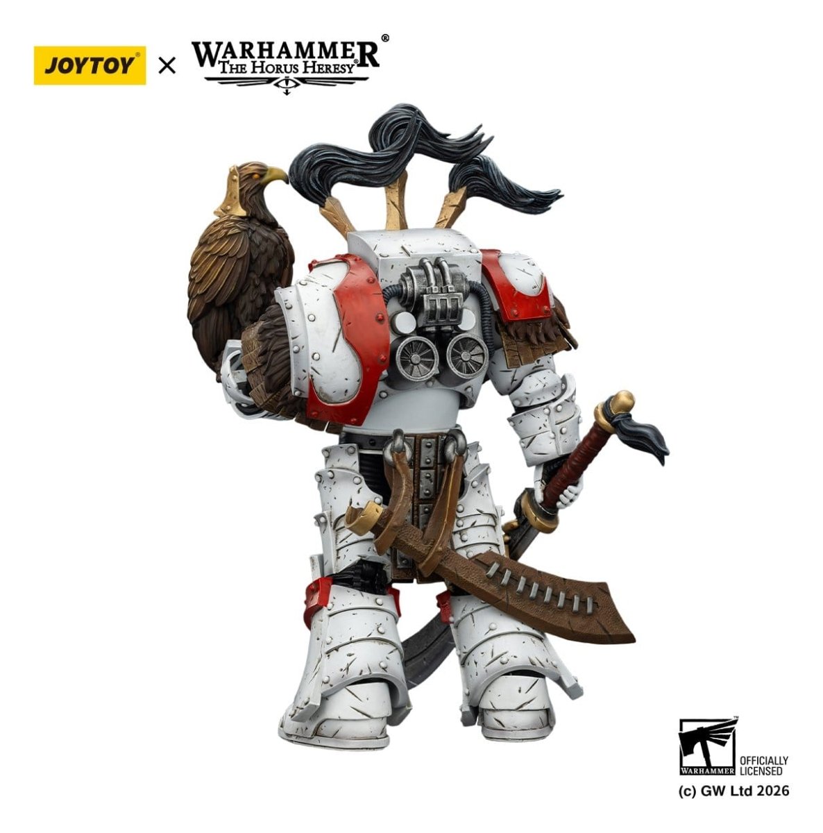 Joy Toy Warhammer 40k: White Scars Legion Praetor in Cataphractii Terminator Armour with Cyber Hawk Chogorian sword and combi-melta 14cm - Loaded Dice