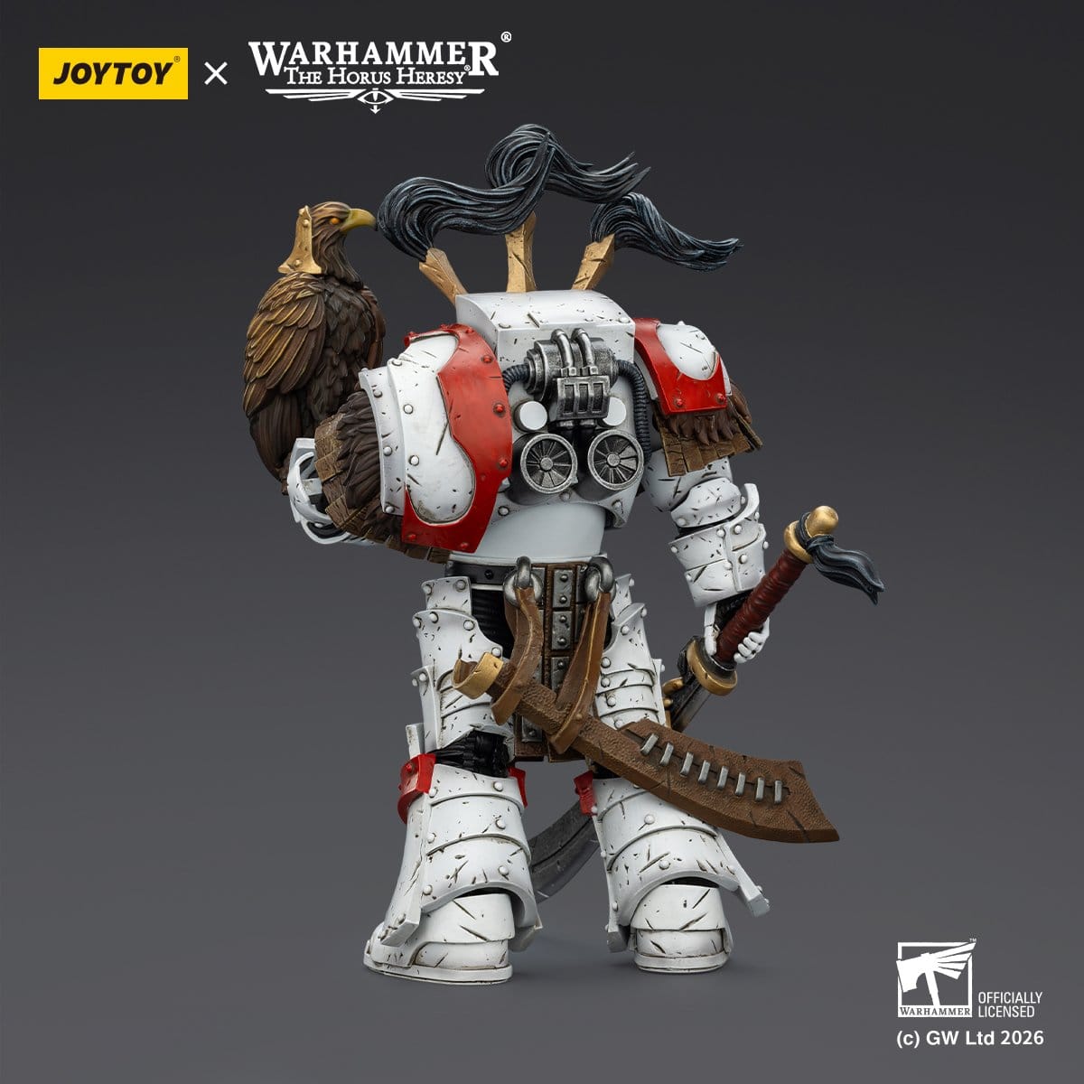 Joy Toy Warhammer 40k: White Scars Legion Praetor in Cataphractii Terminator Armour with Cyber Hawk Chogorian sword and combi-melta 14cm - Loaded Dice