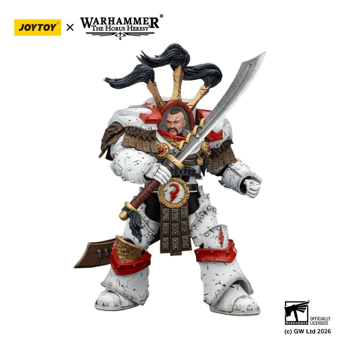 Joy Toy Warhammer 40k: White Scars Legion Praetor in Cataphractii Terminator Armour with Cyber Hawk Chogorian sword and combi-melta 14cm - Loaded Dice