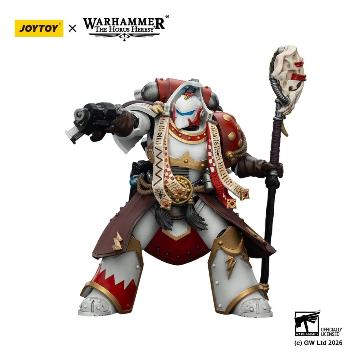 Joy Toy Warhammer 40k: White Scars Stormseer Consulwith Force Staff and Bolt Pistol 12cm - Loaded Dice