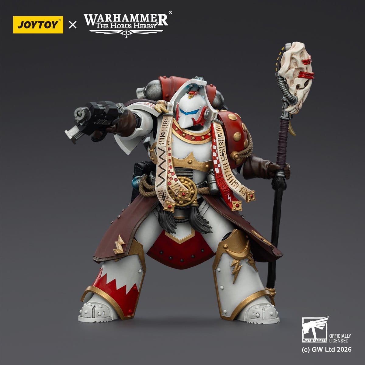 Joy Toy Warhammer 40k: White Scars Stormseer Consulwith Force Staff and Bolt Pistol 12cm - Loaded Dice