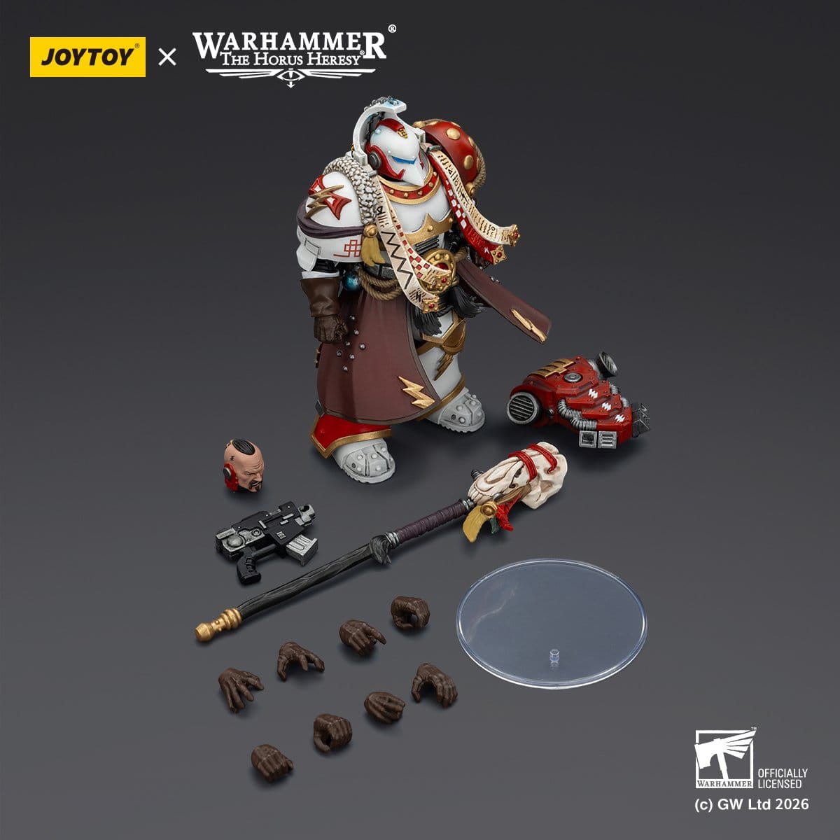 Joy Toy Warhammer 40k: White Scars Stormseer Consulwith Force Staff and Bolt Pistol 12cm - Loaded Dice