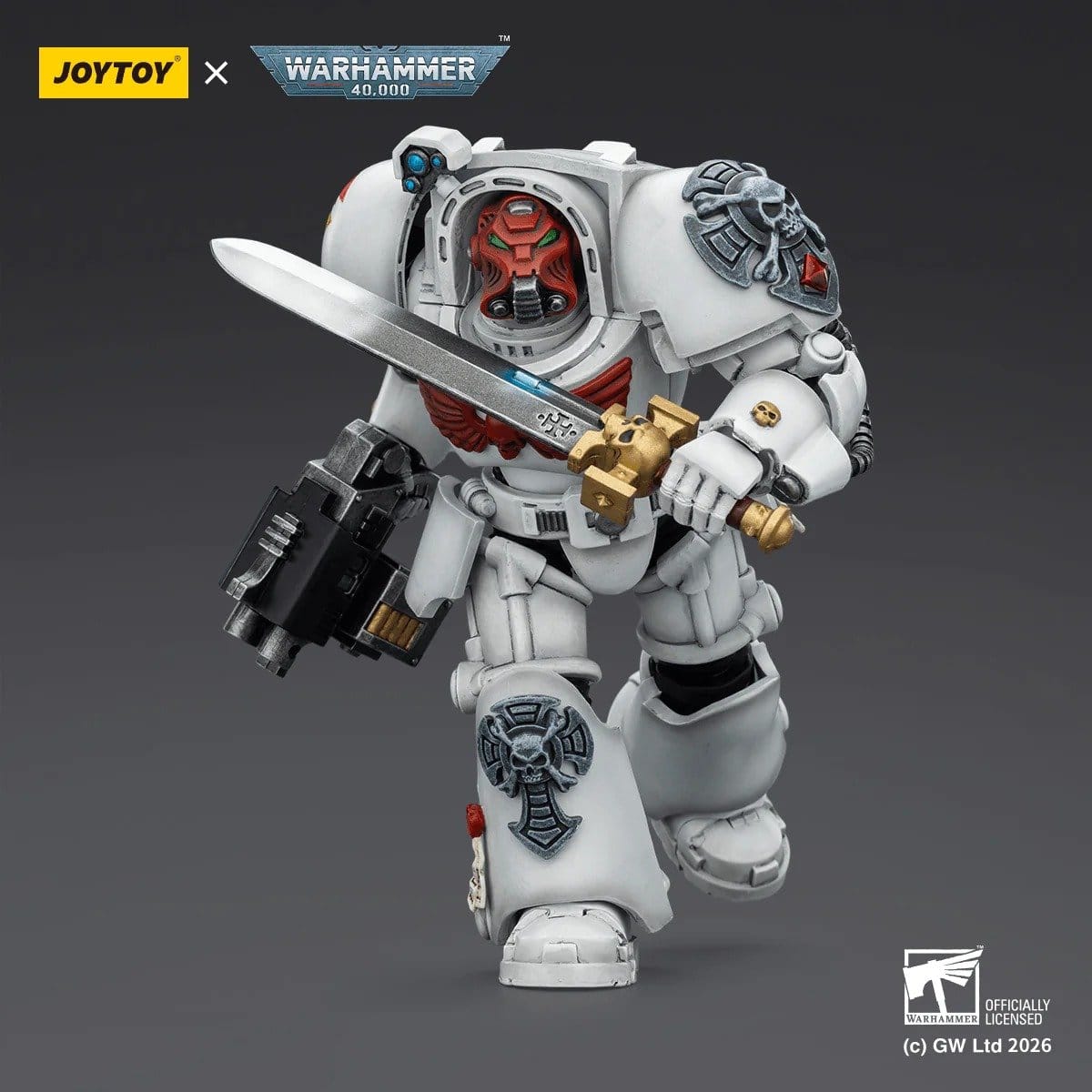 Joy Toy Warhammer 40k: White Scars Terminator 1 with Power Sword and Storm Bolter 14cm - Loaded Dice