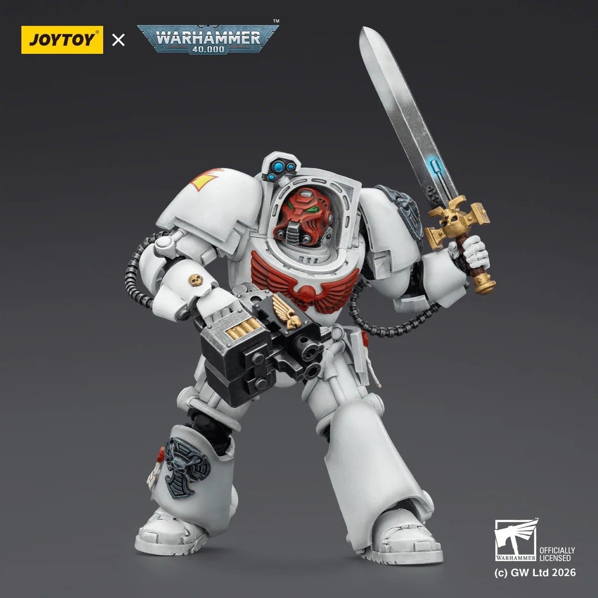 Joy Toy Warhammer 40k: White Scars Terminator 1 with Power Sword and Storm Bolter 14cm - Loaded Dice
