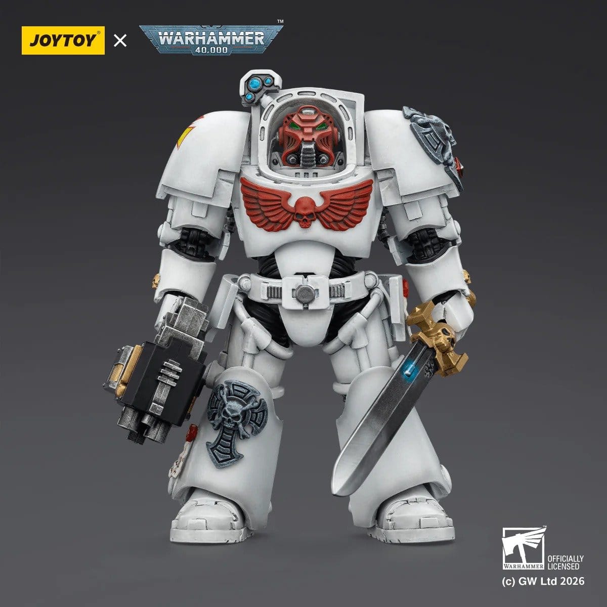 Joy Toy Warhammer 40k: White Scars Terminator 1 with Power Sword and Storm Bolter 14cm - Loaded Dice