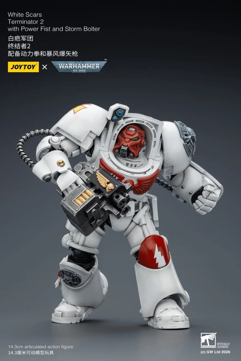 Joy Toy Warhammer 40k: White Scars Terminator 2 with Power Fist and Storm Bolter 14cm - Loaded Dice