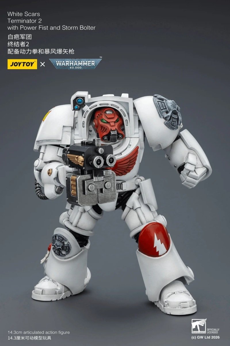 Joy Toy Warhammer 40k: White Scars Terminator 2 with Power Fist and Storm Bolter 14cm - Loaded Dice