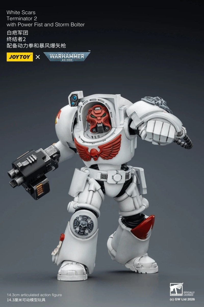 Joy Toy Warhammer 40k: White Scars Terminator 2 with Power Fist and Storm Bolter 14cm - Loaded Dice