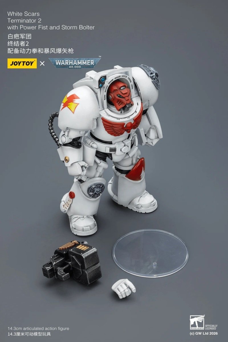 Joy Toy Warhammer 40k: White Scars Terminator 2 with Power Fist and Storm Bolter 14cm - Loaded Dice