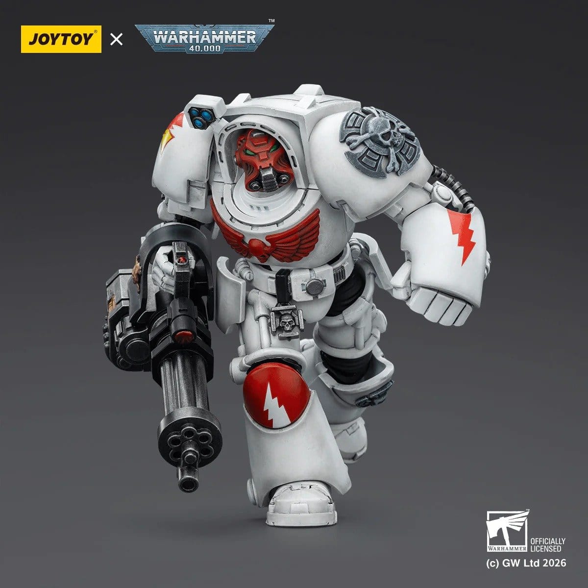 Joy Toy Warhammer 40k: White Scars Terminator 3 with Power Fist and Assault Cannon 14cm - Loaded Dice