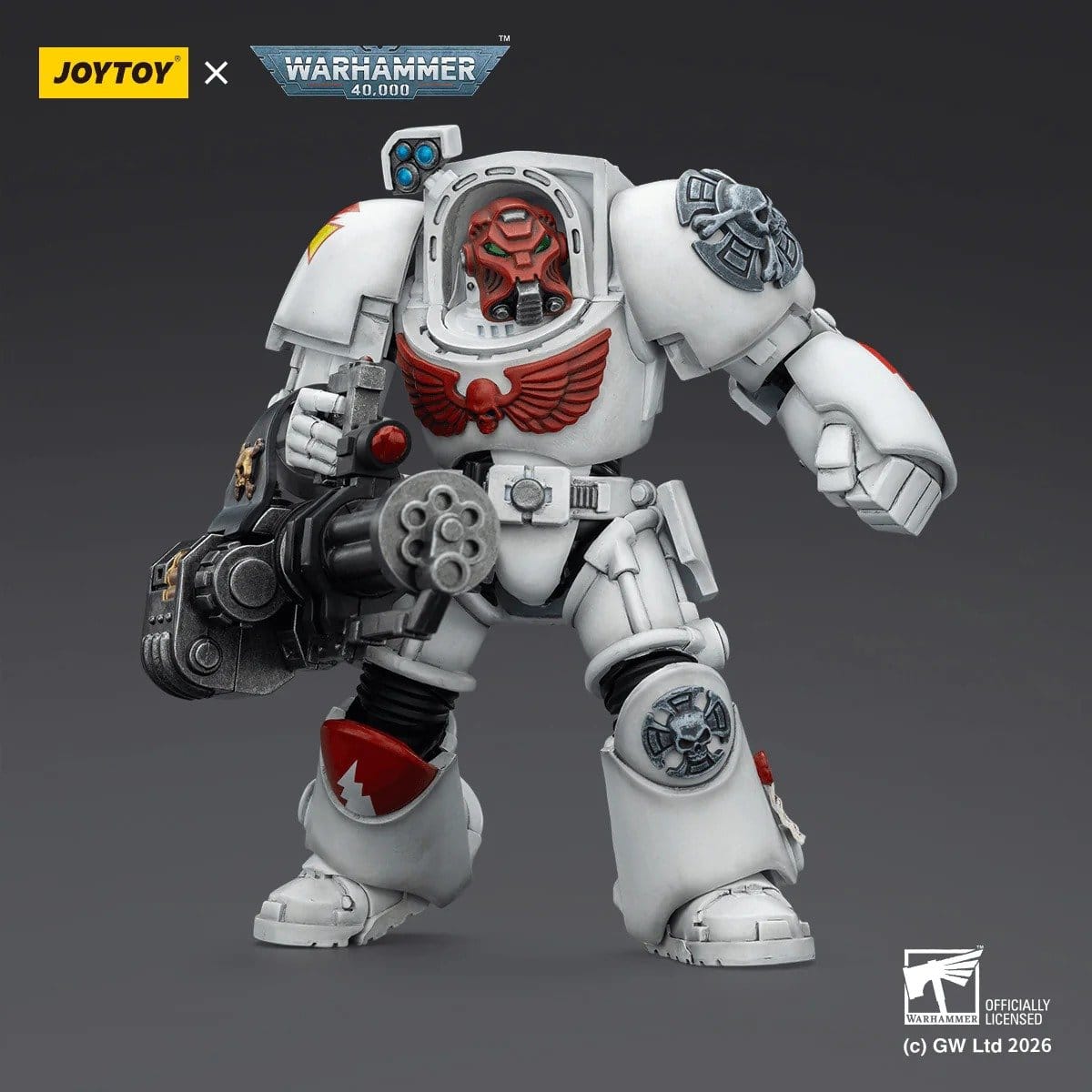 Joy Toy Warhammer 40k: White Scars Terminator 3 with Power Fist and Assault Cannon 14cm - Loaded Dice